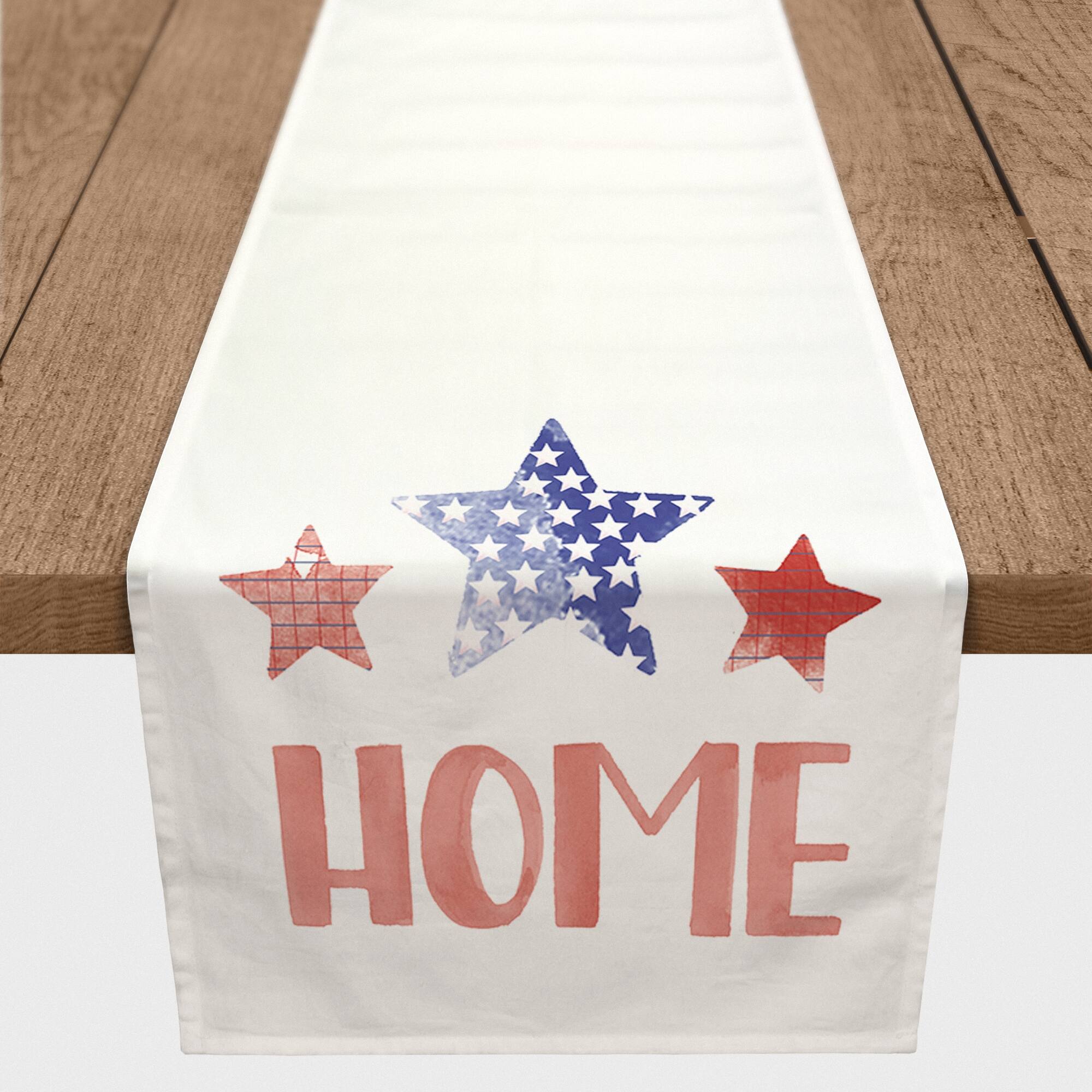 16'' x 72'' Home Star Trio Cotton Twill Table Runner